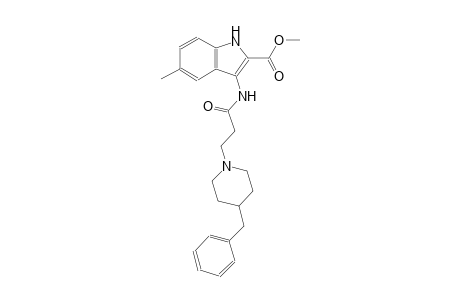 methyl 3-{[3-(4-benzyl-1-piperidinyl)propanoyl]amino}-5-methyl-1H-indole-2-carboxylate