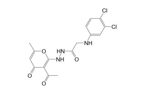 N'-(3-acetyl-6-methyl-4-oxo-4H-pyran-2-yl)-2-(3,4-dichloroanilino)acetohydrazide