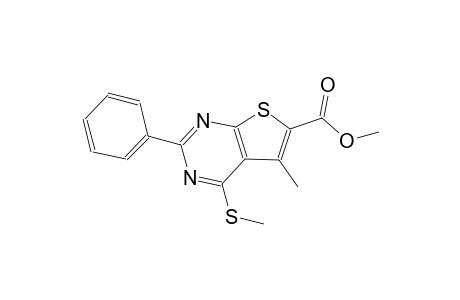 methyl 5-methyl-4-(methylsulfanyl)-2-phenylthieno[2,3-d]pyrimidine-6-carboxylate