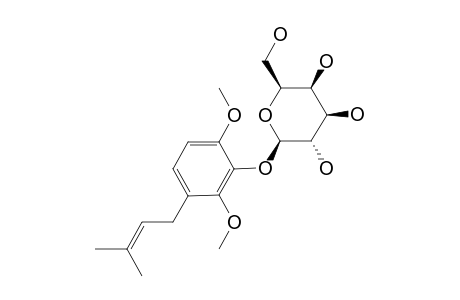 2,6-DIMETHOXY-3-(3-METHYL-BUT-2-EN-YL)-PHENOL-BETA-D-GALACTOPYRANOSIDE