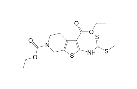 Diethyl 2-(((methylthio)carbonothioyl)amino)-4,5-dihydrothieno[2,3-c]pyridin-3,6(7H)dicarboxylate