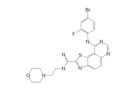 9-(4-BROMO-2-FLUOROPHENYLAMINO)-N-(2-MORPHOLINOETHYL)-THIAZOLO-[5,4-F]-QUINAZOLINE-2-CARBOXIMIDAMIDE