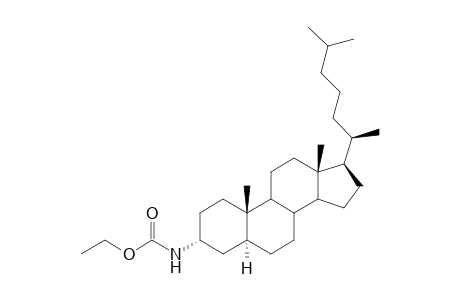 Carbamic acid, [(3.alpha.,5.alpha.)-cholestan-3-yl]-, ethyl ester