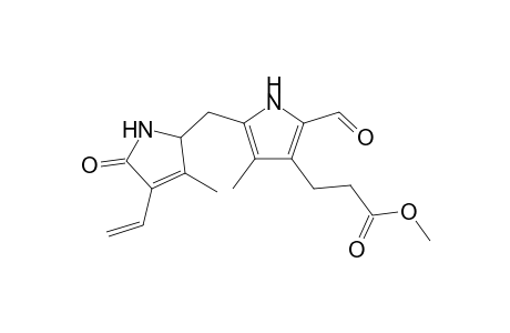 1H-Pyrrole-3-propanoic acid, 5-[(4-ethenyl-2,5-dihydro-3-methyl-5-oxo-1H-pyrrol-2-yl)methyl]-2-for myl-4-methyl-, methyl ester, (.+-.)-