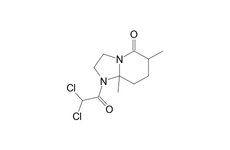 Imidazo[1,2-a]pyridin-5(1H)-one, 1-(dichloroacetyl)-hexahydro-6,8a-dimethyl-