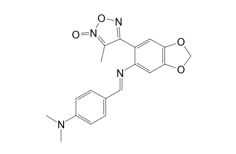 3-METHYL-4-[2-(4-DIMETHYLAMINOBENZYLYDEN)-AMINO-4,5-METHYLENDIOXYPHENYL]-FUROXAN