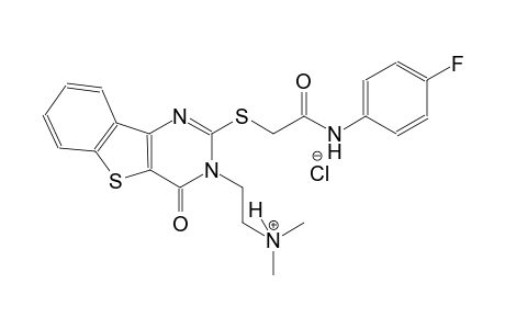 2-(2-{[2-(4-fluoroanilino)-2-oxoethyl]sulfanyl}-4-oxo[1]benzothieno[3,2-d]pyrimidin-3(4H)-yl)-N,N-dimethylethanaminium chloride