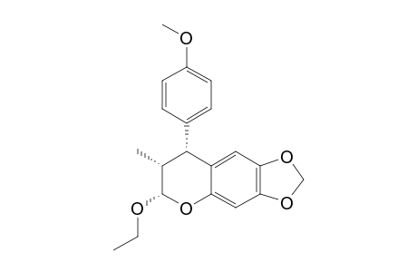 6H-1,3-Dioxolo[4,5-g][1]benzopyran, 6-ethoxy-7,8-dihydro-8-(4-methoxyphenyl)-7-methyl-, (6.alpha.,7.alpha.,8.alpha.)-