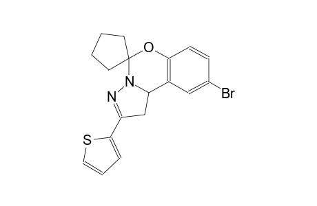 9-bromo-2-(thiophen-2-yl)-1,10b-dihydrospiro[benzo[e]pyrazolo[1,5-c][1,3]oxazine-5,1'-cyclopentane]
