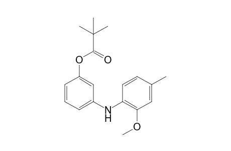 3-[(2-Methoxy-4-methylphenyl)amino]phenyl Pivalate
