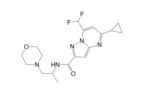pyrazolo[1,5-a]pyrimidine-2-carboxamide, 5-cyclopropyl-7-(difluoromethyl)-N-[1-methyl-2-(4-morpholinyl)ethyl]-