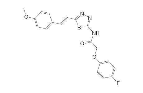 2-(4-fluorophenoxy)-N-{5-[(E)-2-(4-methoxyphenyl)ethenyl]-1,3,4-thiadiazol-2-yl}acetamide