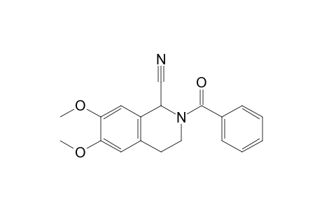 2-Benzoyl-6,7-dimethoxy-1,2,3,4-tetrahydro-1-isoquinolinecarbonitrile