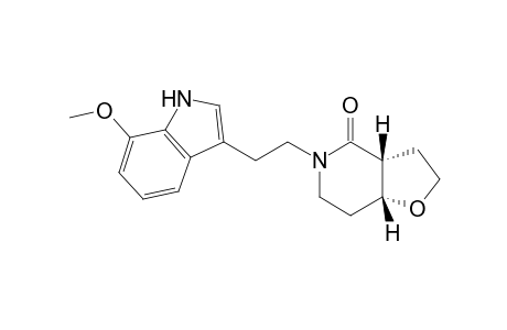 (+-)-5-[2-(7-Methoxyindol-3-yl)ethyl]-2,3,3a.beta.,6,7,7a.beta.-hexahydrofuro[3,2-c]pyridin-4(5H)-one