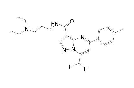 N-[3-(diethylamino)propyl]-7-(difluoromethyl)-5-(4-methylphenyl)pyrazolo[1,5-a]pyrimidine-3-carboxamide