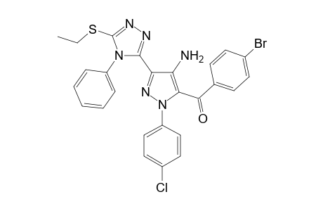 (4-Amino-1-(4-chlorophenyl)-3-(5-ethylthio-4-phenyl-4H-1,2,4-triazol-3-yl)-1H-pyrazol-5-yl)(4-bromophenyl)methanone