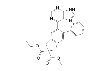 5-Phenyl-6-(7H-purin-6-yl)-1,3-dihydroindene-2,2-dicarboxylic acid diethyl ester