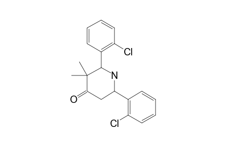 3,3-DIMETHYL-2,6-BIS-(ORTHO-CHLOROPHENYL)-4-PIPERIDINONE