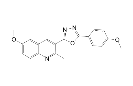 6-Methoxy-3-[5-(4-methoxyphenyl)-1,3,4-oxadiazol-2-yl]-2-methylquinoline