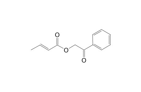 (E)-2-butenoic acid phenacyl ester