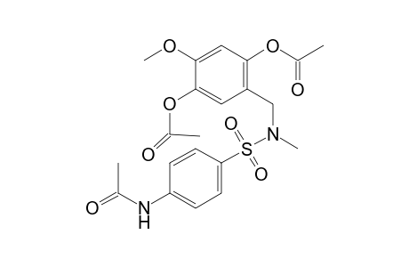 Acetamide, N-[4-[[[[2,5-bis(acetyloxy)-4-methoxyphenyl]methyl]methylamino]sulfonyl]phenyl]-