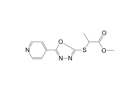 Methyl 2-([5-(4-pyridinyl)-1,3,4-oxadiazol-2-yl]sulfanyl)propanoate