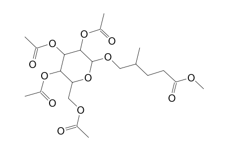 Pentanoic acid, 4-methyl-5-[(2,3,4,6-tetra-O-acetyl-D-glucopyranosyl)oxy]-, methyl ester