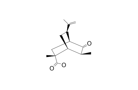 (-)-METHYL-(1R,2R,4S,6S,8R)-8-ISOPROPENYL-2,6-DIMETHYL-5-OXOBICYCLO-[2.2.2]-OCTANE-2-CARBOXYLIC-ACID