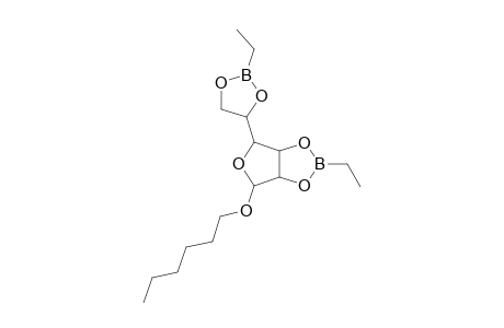 beta-D-MANNOFURANOSIDE, HEXYL, CYCLIC 2,3:5,6-BIS(ETHYLBORONATE)