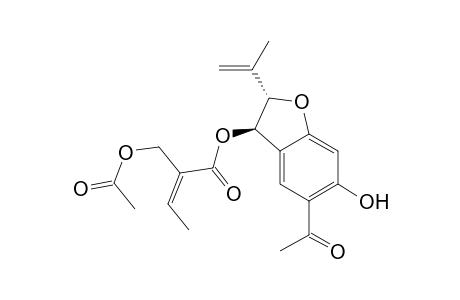 2-Butenoic acid, 2-[(acetyloxy)methyl]-, 5-acetyl-2,3-dihydro-6-hydroxy-2-(1-methylethenyl)-3-benzofuranyl ester, [2S-[2.alpha.,3.beta.(Z)]]-