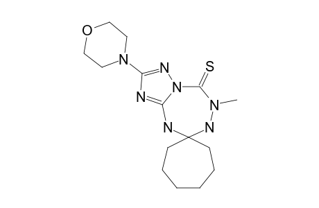 6-METHYL-2-MORPHOLINO-5,6,8,9-TETRAHYDRO-[1,2,4]-TRIAZOLO-[1,5-D]-[1,2,4,6]-TETRAZEPINE-5-7H-THIONE-8-SPIRO-1'-CYClOHEPTANE