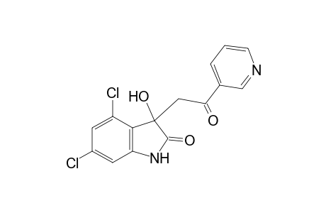 2H-Indol-2-one, 4,6-dichloro-1,3-dihydro-3-hydroxy-3-[2-oxo-2-(3-pyridinyl)ethyl]-