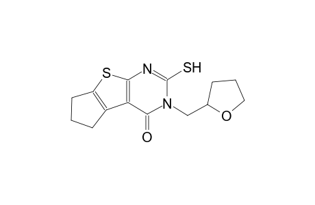 2-sulfanyl-3-(tetrahydro-2-furanylmethyl)-3,5,6,7-tetrahydro-4H-cyclopenta[4,5]thieno[2,3-d]pyrimidin-4-one