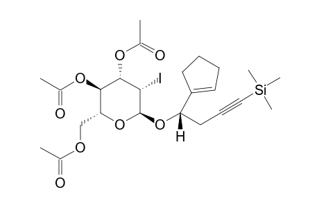 .alpha.-[4'(S)-Cyclopent-5'-enyl-1'-trimethylsilylbut-1'-ynyl]-3,4,6-tri-O-acetyl-2-deoxy-2-iodo-D-mannopyranoside