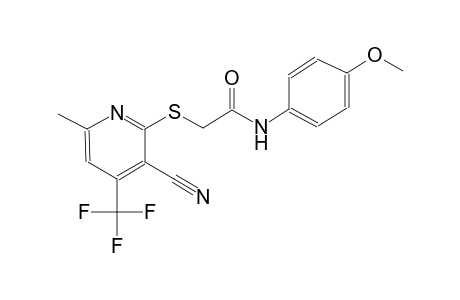 acetamide, 2-[[3-cyano-6-methyl-4-(trifluoromethyl)-2-pyridinyl]thio]-N-(4-methoxyphenyl)-