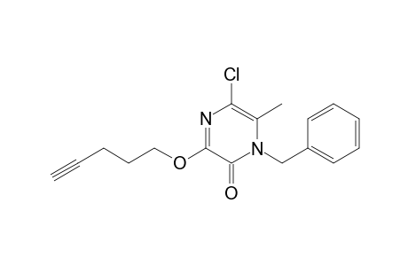 1-benzyl-5-chloro-6-methyl-3-pent-4-ynoxy-pyrazin-2-one