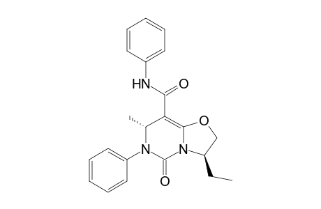 (3R,7R)-N,6-Diphenyl-3-ethyl-7-methyl-5-oxo-2,3,6,7-tetrahydro-5H-[1,3]oxazolo[3,2-c]pyrimidine-8-carboxamide