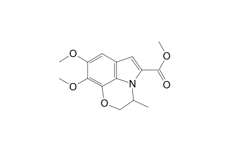 Pyrrolo[1,2,3-de]-1,4-benzoxazine-5-carboxylic acid, 2,3-dihydro-8,9-dimethoxy-3-methyl-, methyl ester, (.+-.)-