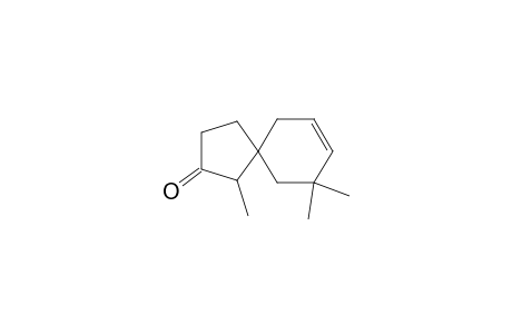 Spiro[4.5]dec-7-en-2-one, 1,9,9-trimethyl-, trans-