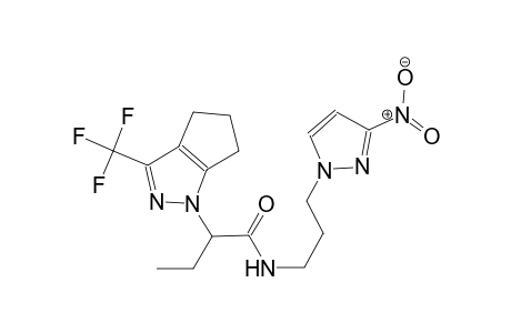 N-[3-(3-nitro-1H-pyrazol-1-yl)propyl]-2-(3-(trifluoromethyl)-5,6-dihydrocyclopenta[c]pyrazol-1(4H)-yl)butanamide