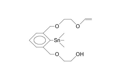 1-(4-Hydroxy-2-oxa-butyl)-3-(2,5,-dioxa-6-hepten-1-yl)-2-trimethylstannyl-benzene