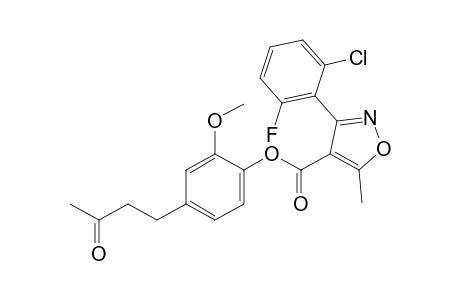 3-(2-chloro-6-fluorophenyl)-5-methyl-4-isoxazolecarboxylic acid, 2-methoxy-4-(3-oxobutyl)phenyl ester