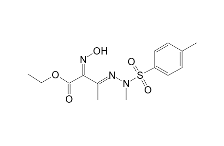 Butanoic acid, 3-[N-(4-methylphenylsulfonyl)-N-methylhydrazono]-2-hydroximino-, ethyl ester