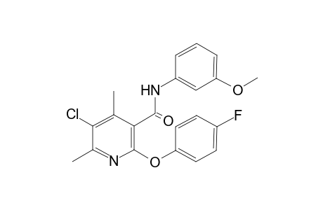 5-Chloranyl-2-(4-fluoranylphenoxy)-N-(3-methoxyphenyl)-4,6-dimethyl-pyridine-3-carboxamide