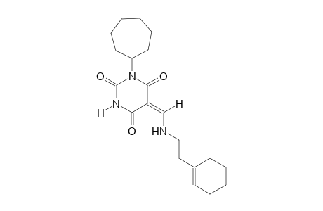 (5E)-1-cycloheptyl-5-({[2-(1-cyclohexen-1-yl)ethyl]amino}methylene)-2,4,6(1H,3H,5H)-pyrimidinetrione