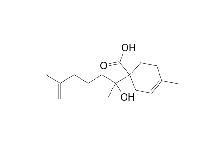 1-(1'-Hydroxy-1',5'-dimethylhex-5'-enyl)-4-methylcyclohex-3-ene-1-carboxylic acid