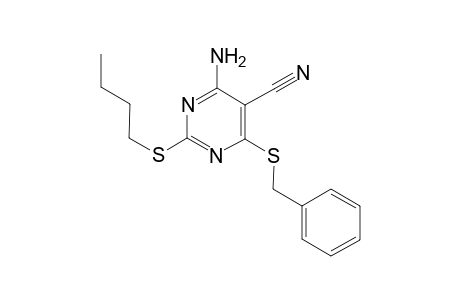 4-Amino-6-benzylthio-2-n-butylthio-5-cyano-pyrimidine