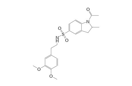 1-acetyl-N-[2-(3,4-dimethoxyphenyl)ethyl]-2-methyl-5-indolinesulfonamide