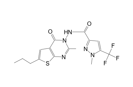 1-methyl-N-(2-methyl-4-oxo-6-propylthieno[2,3-d]pyrimidin-3(4H)-yl)-5-(trifluoromethyl)-1H-pyrazole-3-carboxamide
