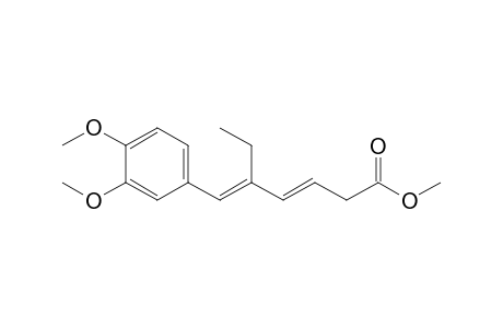 (3E,5E)-6-(3,4-dimethoxyphenyl)-5-ethyl-hexa-3,5-dienoic acid methyl ester